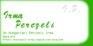 irma perczeli business card